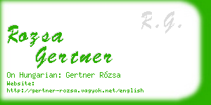 rozsa gertner business card